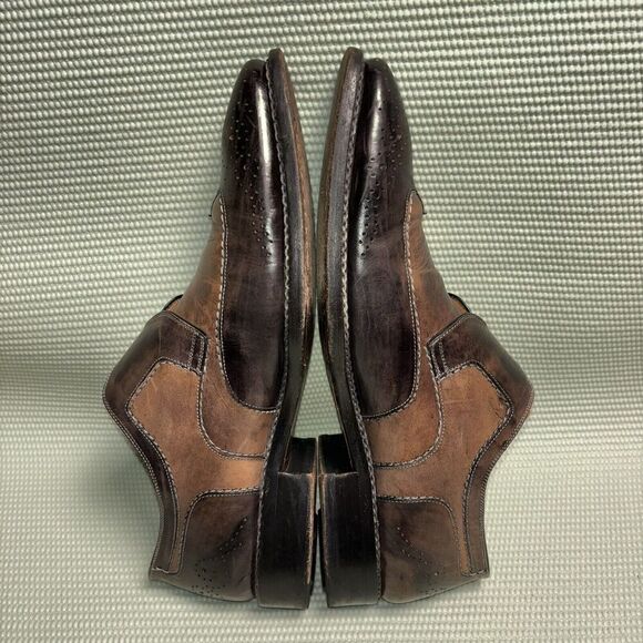 Mezlan Mosca Wingtip Loafer Monkstrap Shoes Genuine Antique Italian Calfskin main image 8